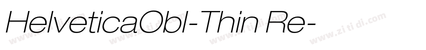 HelveticaObl-Thin Re字体转换